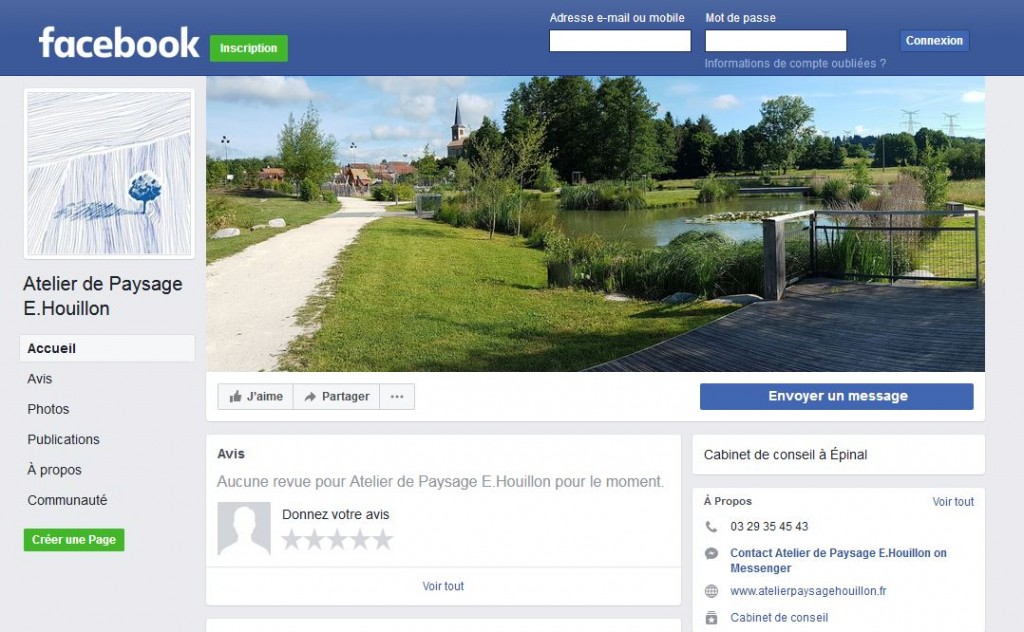 Page facebook à mettre en lien avec le site internet 2